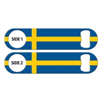 Classic Swedish Flag Flat Bottle Opener