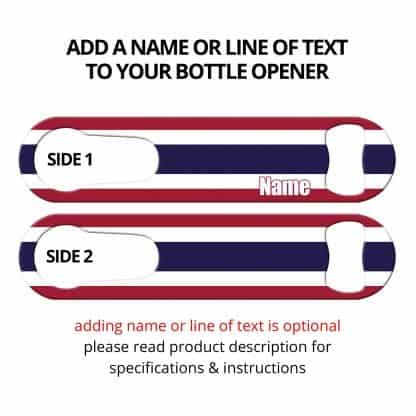 Classic Thai Flag PSR Bottle Opener with Personalization