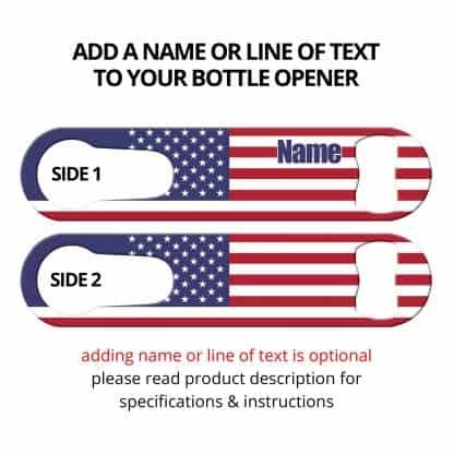 Classic USA Flag PSR Bottle Opener with Personalization