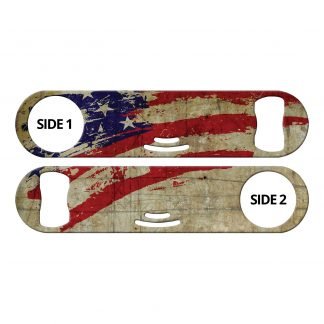 Grungy USA Flag Bartender Strainer Bottle Opener