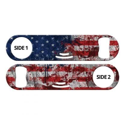 Paint Smudge USA Flag Strainer Bottle Opener