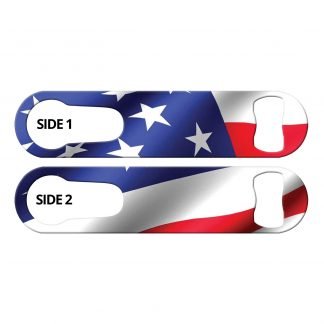 Waving USA Flag PSR Bottle Opener