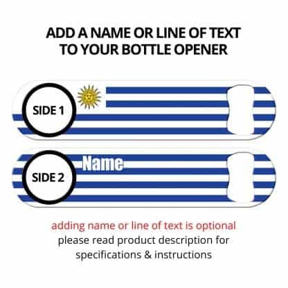 Classic Uruguayan Flag Bottle Opener with Personalization